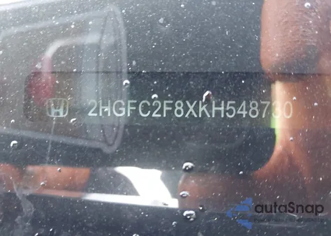 2019 Honda Civic Sport z USA, uszkodzony, nr VIN 2HGFC2F8XKH548730